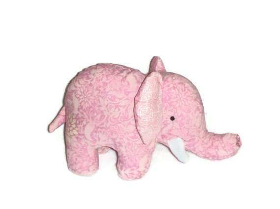 small pink elephant stuffed animal