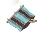 Binder Pencil Case Aqua & Brown Striped Pencil Pouch for 3 Ring Binder Teal Blue Brown Stripe Organizer Back to School School Supplies