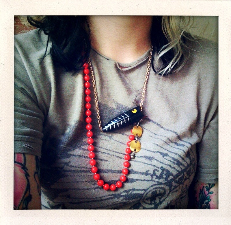 Fishing Lure Necklace Jewelry 001 by hooklinesinker on Etsy