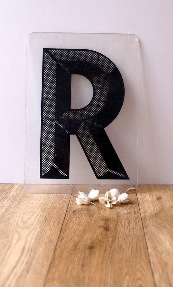 Beautiful Industrial Plexi Letter R Signage