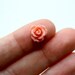 6 pcs Salmon Small Rose Cabochon 10mm