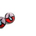 Small Bold and Circular Red and Lavender Modern Teardrop Inspired Earring Studs