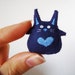 Miniature Rabbit Plush for BJDs Toys for Your Dolls Dark Blue Hearts