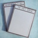 To Get Done Note Pad and Magnetic Shopping List Note Pad - Chevron Stripe Design - 50 Sheets Each - Set of 2