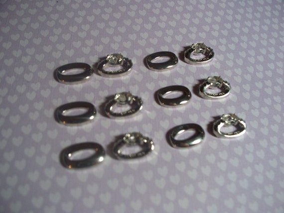 Silvertone Wedding Ring Scrapbook Embellishments