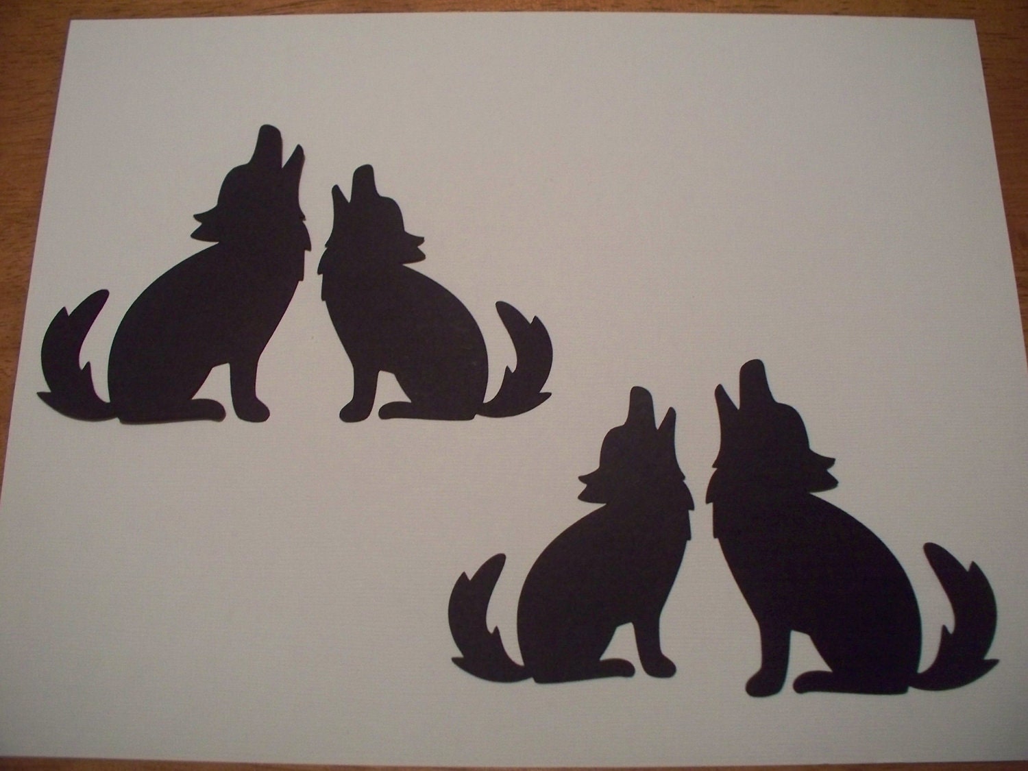 Howling Coyotes Silhouette Scrapbooking Die Cuts