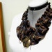Collar - Upcycled Silk Tie Embellished Steampunk Collar