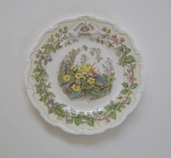 Vintage Plate Brambly Hedge Collection Spring Royal Doulton