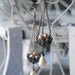 LoveNest--Vintage Assemblage Pearl Bird Nest Rhinestone Chain Briolette EARRINGS