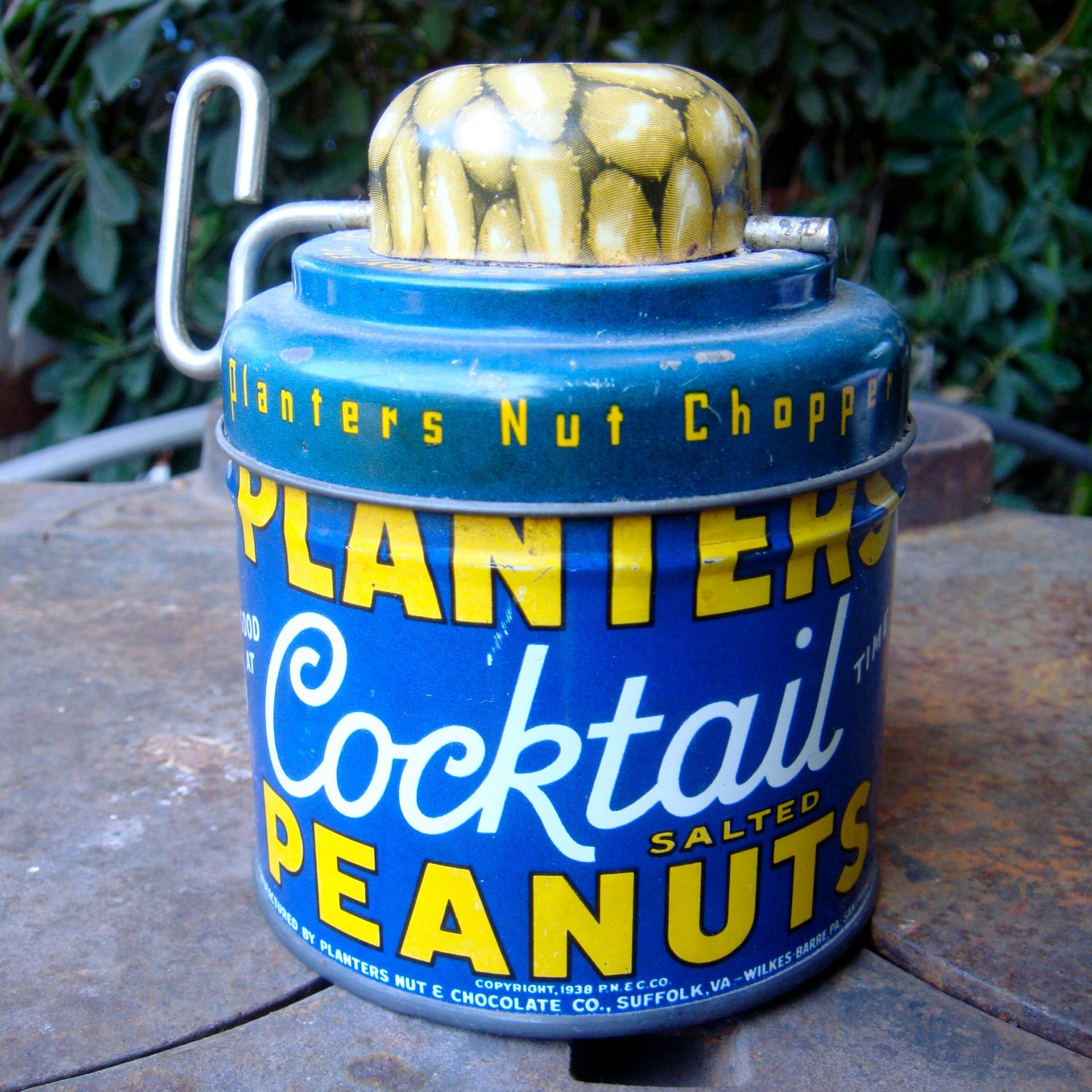 Vintage Mr Peanut Planters Cocktail Peanut Can With Attached