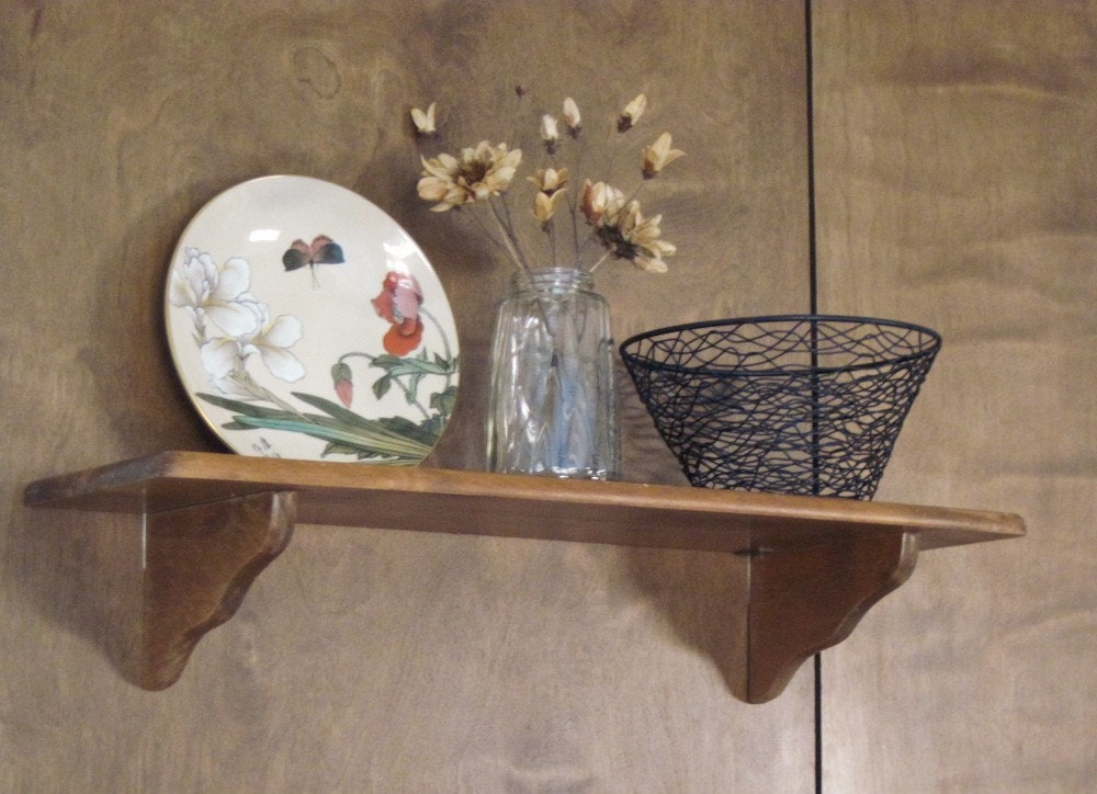 Plate Shelf Maple Wood Wall Decor Display Shelf