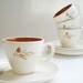 Mid Century Ceramic Tea Cups & Saucers, Vintage Taylor Smith, Autumn Harvest, Burnt Orange