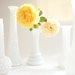White bud vase collection, Shabby chic milk glass wedding mix