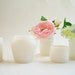 Mini Flower Vase Wedding Centerpiece, Vintage milk glass jars, Upcycled