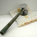 Vintage Wood Handle Kitchen Tool - Green Handle Meat Tenderizer