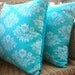 18x18 Set of 2 - Throw Pillow Cover Georgia Aqua Damask
