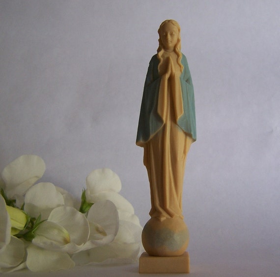 plastic virgin mary statue