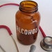 Vintage Anchor Hocking Amber Acohol Bottle Doctors Office