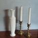 SALE Vintage Milk Glass Vase, Unique Shape