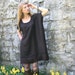 Silk & Cashmere Gypsy Kaftan Dress with Fringe Boho Style One Size