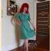 TOO CUTE 1940's Official Girl Scout Leader Uniform Mint Green Cotton Day Dress - Pristine Condition - Halloween - Rare - Size M