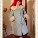 GORGEOUS 1950's Powdery Baby Blue Wool Dress Coat with Luxurious White Fox Fur Collar & Cuffs by Lou Green Original - Pockets - Size M to L
