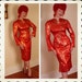 STUNNING 1940's Red Silk w/ Metallic Gold Brocade Asian Inspired Hourglass Cocktail Dress - Shoulder Padding - Pristine - VLV - Size L