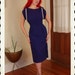 STUNNING Early 1950's Royal Purple Rayon Crepe Hourglass Cocktail Dress w/ Sarong Skirt & Beaded Rhinestone Details by Franklin Chicago - M