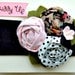 Darling Rosette Headband with vintage fabric and wool felt