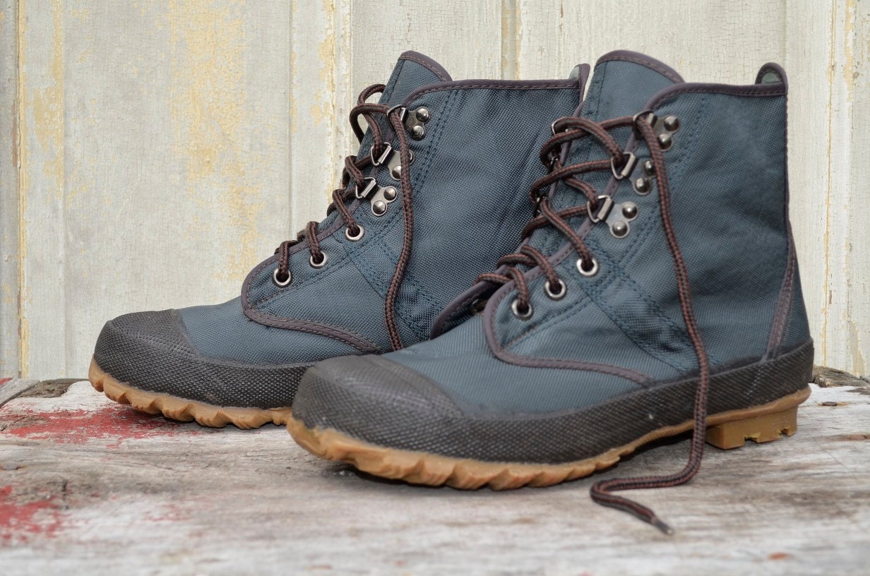 Remington Green Canvas & Rubber Wading Boots Men's 8