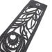 Laser cut peacock feather leather cuff bracelet in grey