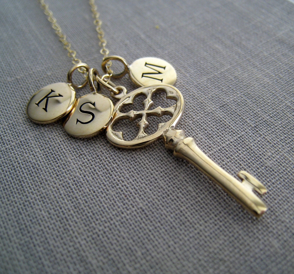 engraved-key-necklace-personalized-key-necklace-golden