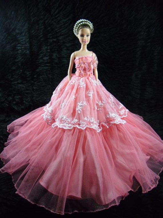 Barbie Doll Evening Gown peach Dress Royalty by NinaBella9 on Etsy