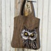 Sale One of kind Large Tote bag OWL and Makeup Bag, handmade, OOAK Ready to Ship