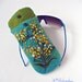 Wet Felted Spring flowers Eyeglasses Case Ready to Ship with metal closure garden handmade gift for her under 50 USD