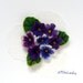 Purple spring FLOWERS Violets hand felted brooch Ready to Ship Now - Gift under 50 USD