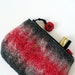 FLOWER Nuno Felted Coin Purse, Pouch, Clutch, Makeup Bag, zipper, handmade, OOAK, Wet Felted Ready to Ship