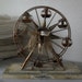 FERRIS WHEEL...Vintage copper, Ephemera vintage art, French Flea Market, Burlap, Toy miniature