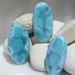 Larimar turtle back cabochons, 3 striking soft turquoise Larimar matched AAA gemstones - 204.0 ct