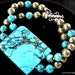 LP 30 Beautiful Blue Turquoise and Silvery Pyrite One Of A Kind Bracelet