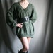 Ungaro moss green knit Sweater v-neck size XL