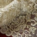 Vary Large Beaded off white or Ivory Gold Bridal lace trim - Item number IVT-2004 (36 inches or 3 feet)