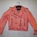 RESERVED / SALE: Pink Motorcycle Jacket LEATHER xs - s