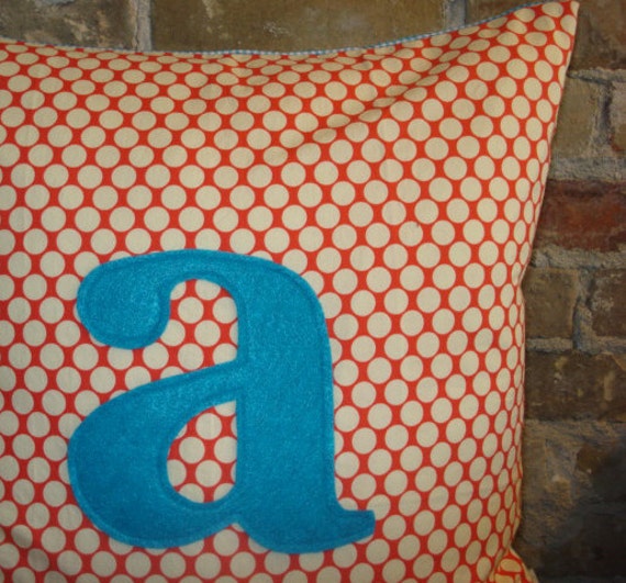 Items similar to a monogrammed pillow case 20x20, any letter/colour