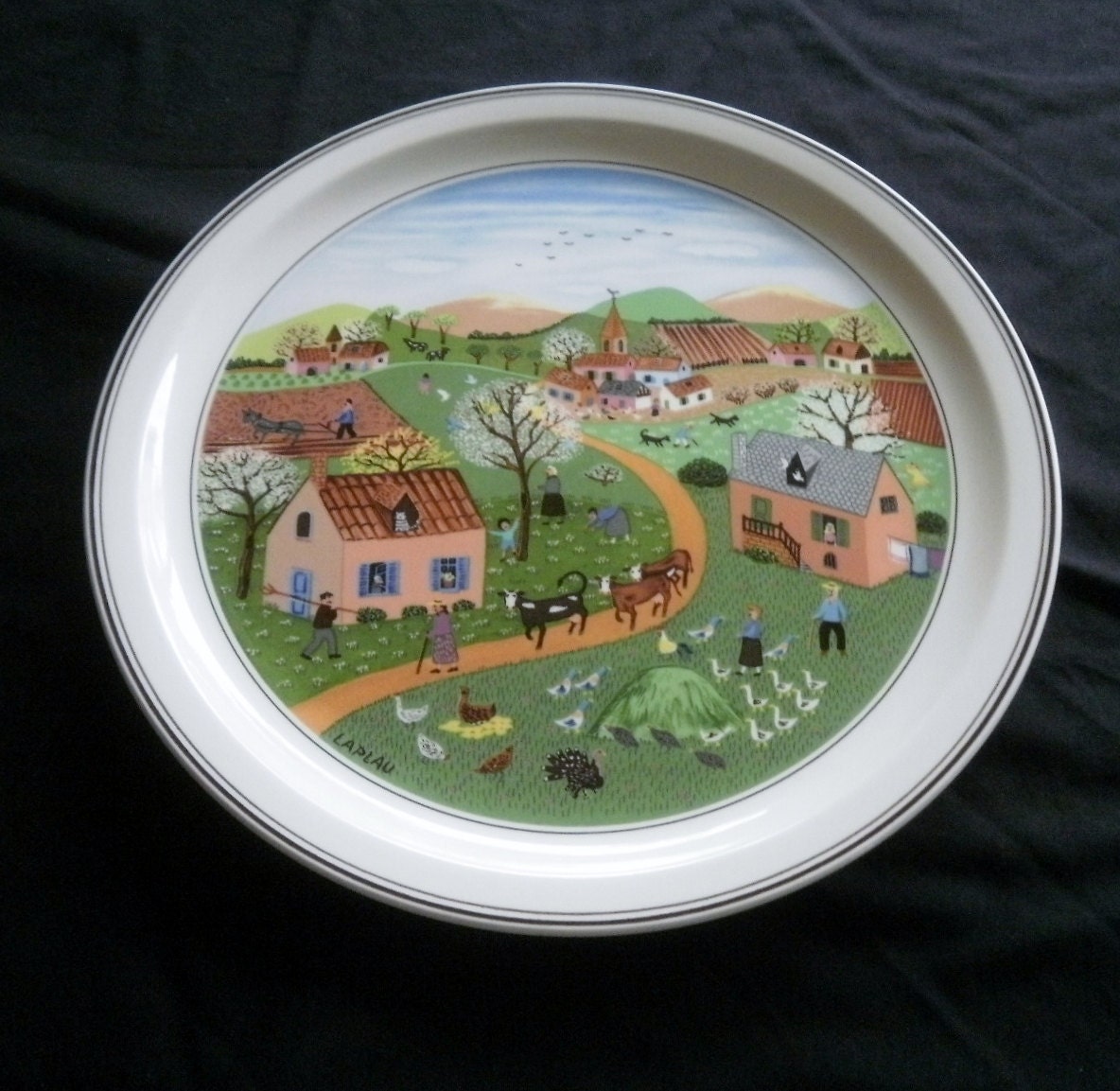 Vintage Villeroy & Boch Design Naif Wall Plate No. 1 Spring