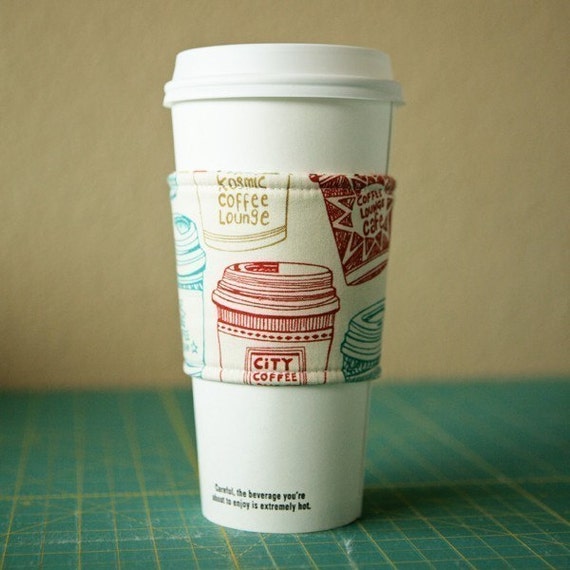 Coffee Cozy Fabric Cup Holder Cup Sleeve Tea Lover