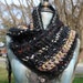 Hand Crocheted Cozy Cushy Scarf - Black and Multi-colored