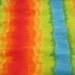 Fleece Blanket - Orange, Yellow, Red, Green and Blue with Bright Green