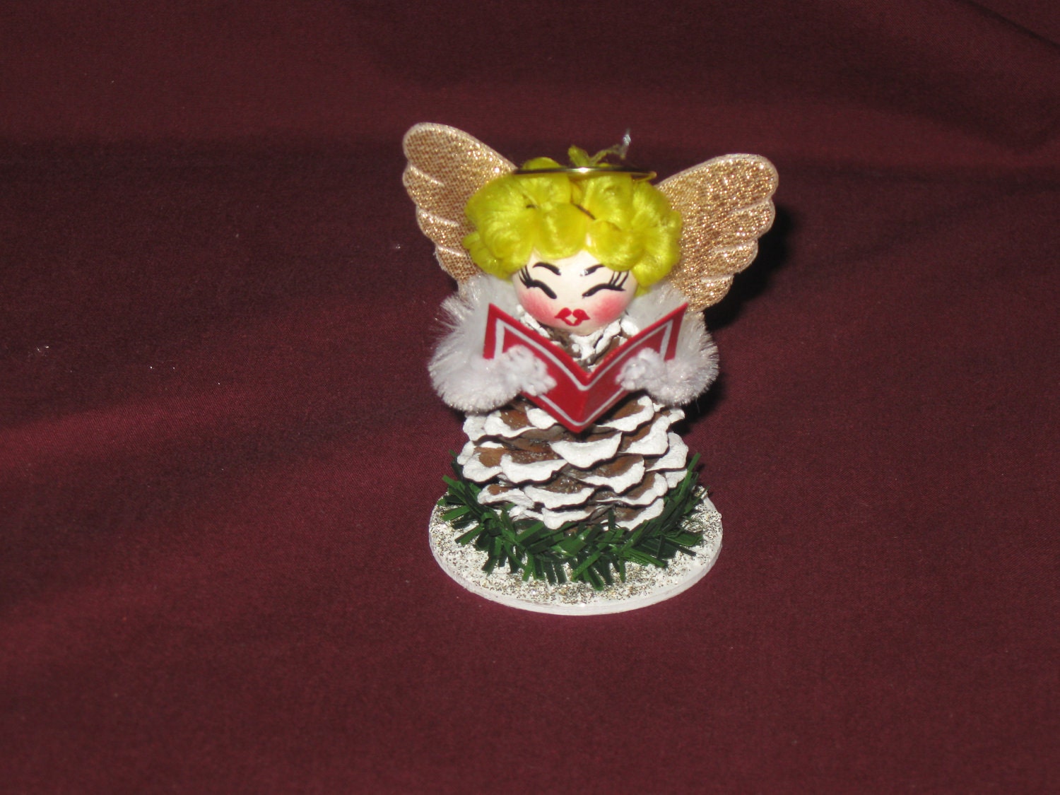 Vintage Style Mini PINECONE ANGEL Ornament