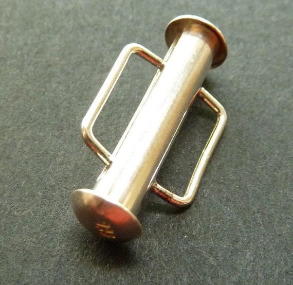 Sterling Silver Open Bar Clasp 22mm MultiStrands Slide